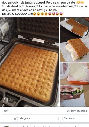 Una foto de Pan de atún keto