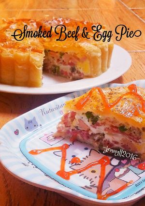 Foto resep Smoked Beef & Egg Pie (Recomended)