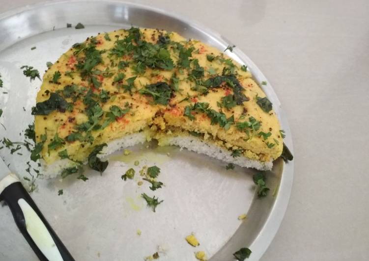 Easiest Way to Prepare Super Quick Homemade Sandwich Dhokla (without curd)