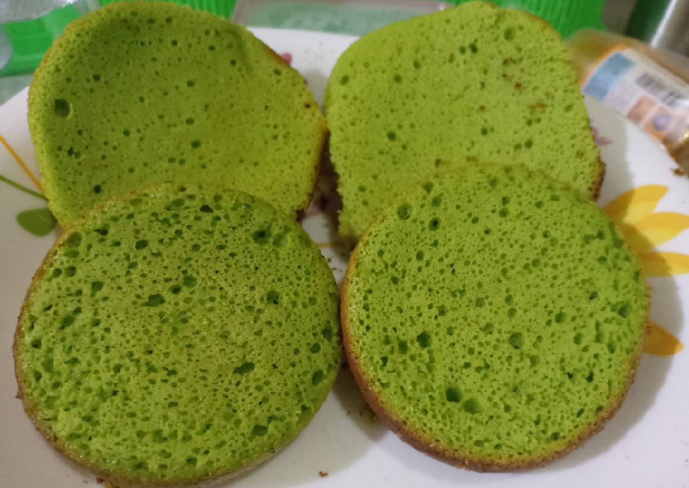 Bolu Pandan Hijau Lembut aka Sifon Enak no seret Happycall Mini