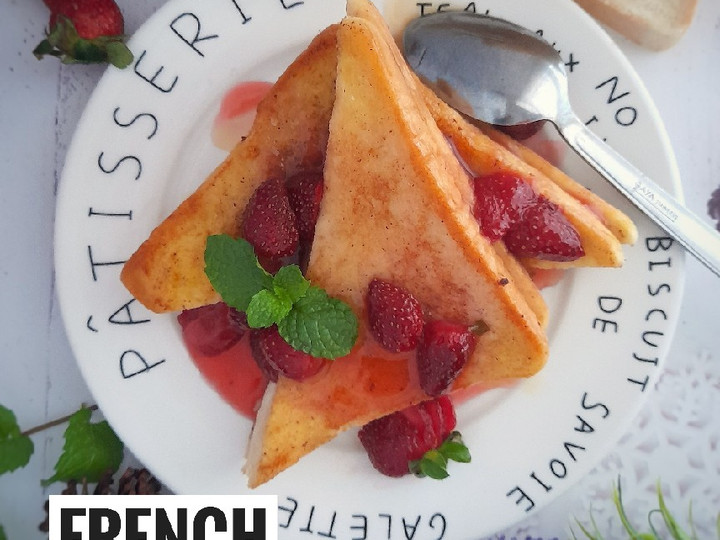 Anti Ribet, Memasak French toast dengan strawberry sauce Yang Mudah