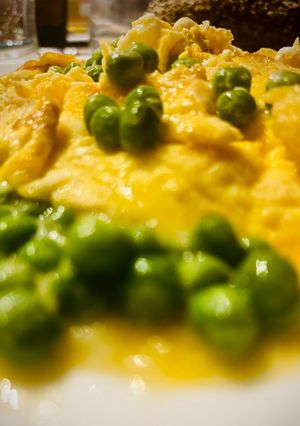Une photo de Omelette à pois