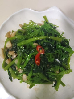 蝦醬炒通菜 的食譜成品照片