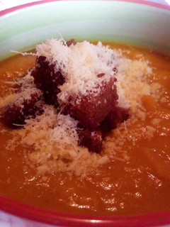 Una foto de Crema de zapallo