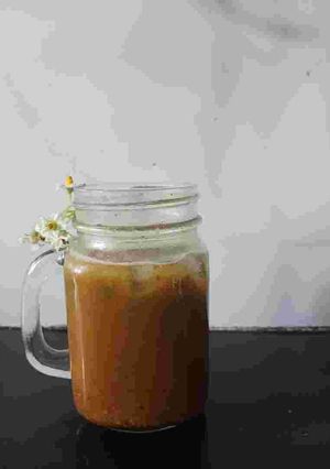 A picture of Kokum and Sattu Drink.