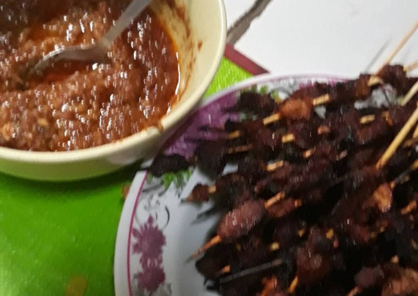 Sate + bumbu kacang