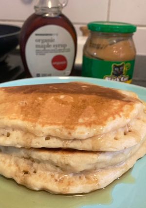 A picture of Peanut Butter Flapjacks for 1.