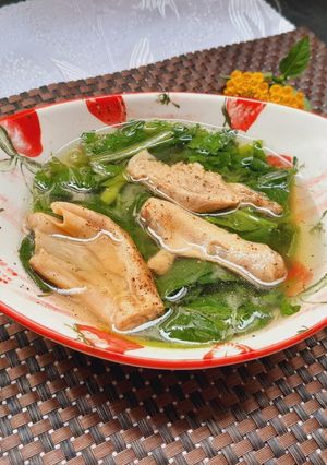 Hình của món Canh cải bó xôi nấu thịt vịt.