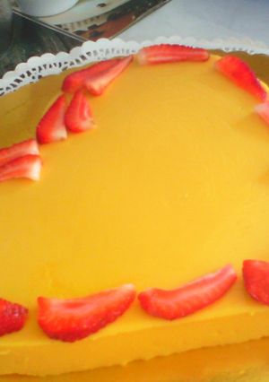 Una foto de ¡Gelatina de mango y leche condensada!