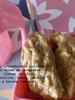 Una foto de BLW Croquetas de coliflor