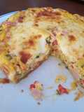 Tarta de verduras expres con Jamón y queso