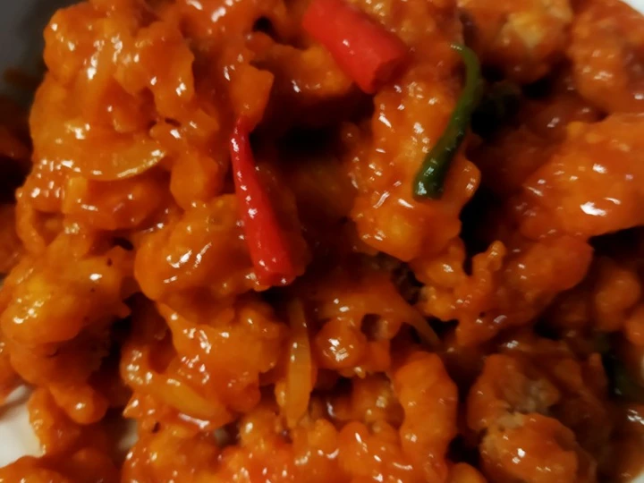 Cara Mudah Membikin Resep Chicken pop corn pedas manis yang Enak Banget Anti Ribet, Lezat