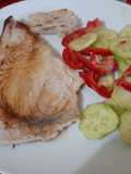 Albacora con mantequilla y ajo