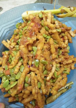 Foto resep Orek tempe petai Cina