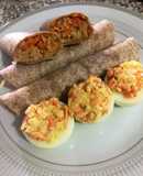 Wraps y huevo relleno