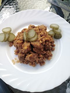 Tarhonyás hús recept fotója