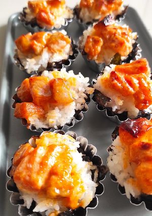 Foto resep Salmon bake sushi