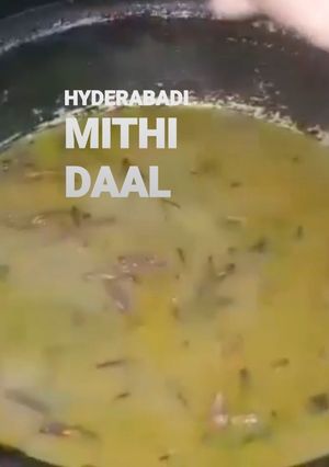 A picture of Hyderabadi mithi daal.