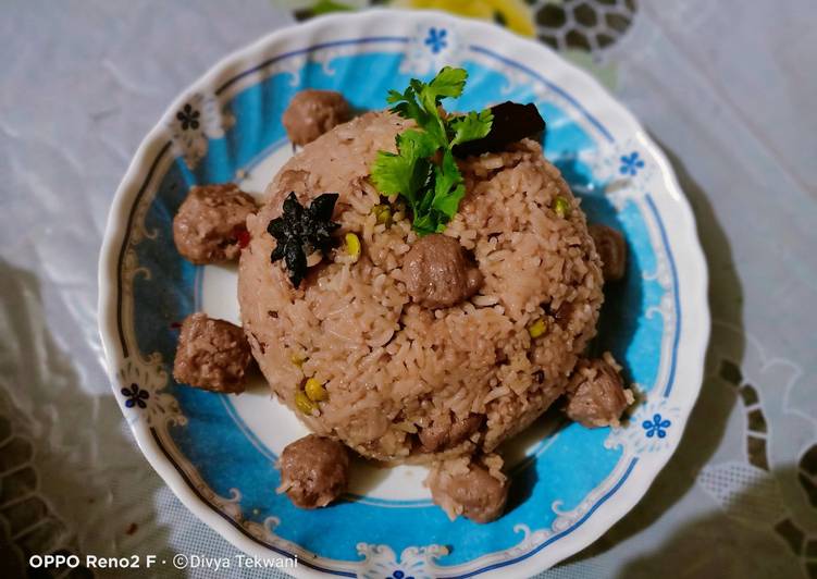 Soya and matar pulav