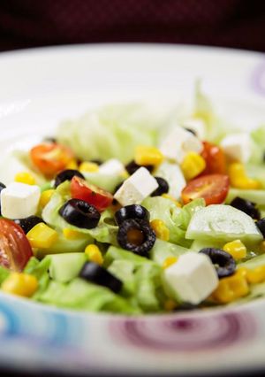 A picture of Greek salad.