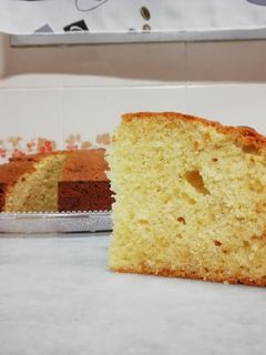 Una foto de Bizcocho de chocolate blanco!