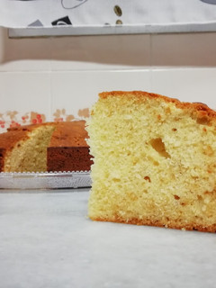 Una foto de Bizcocho de chocolate blanco!