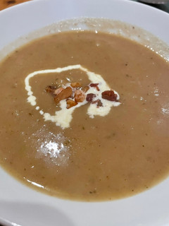A picture of Celeriac and Bramley apple soup.
