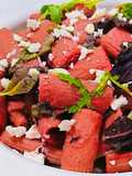 Beetroot Hummus Rigatoni with Feta