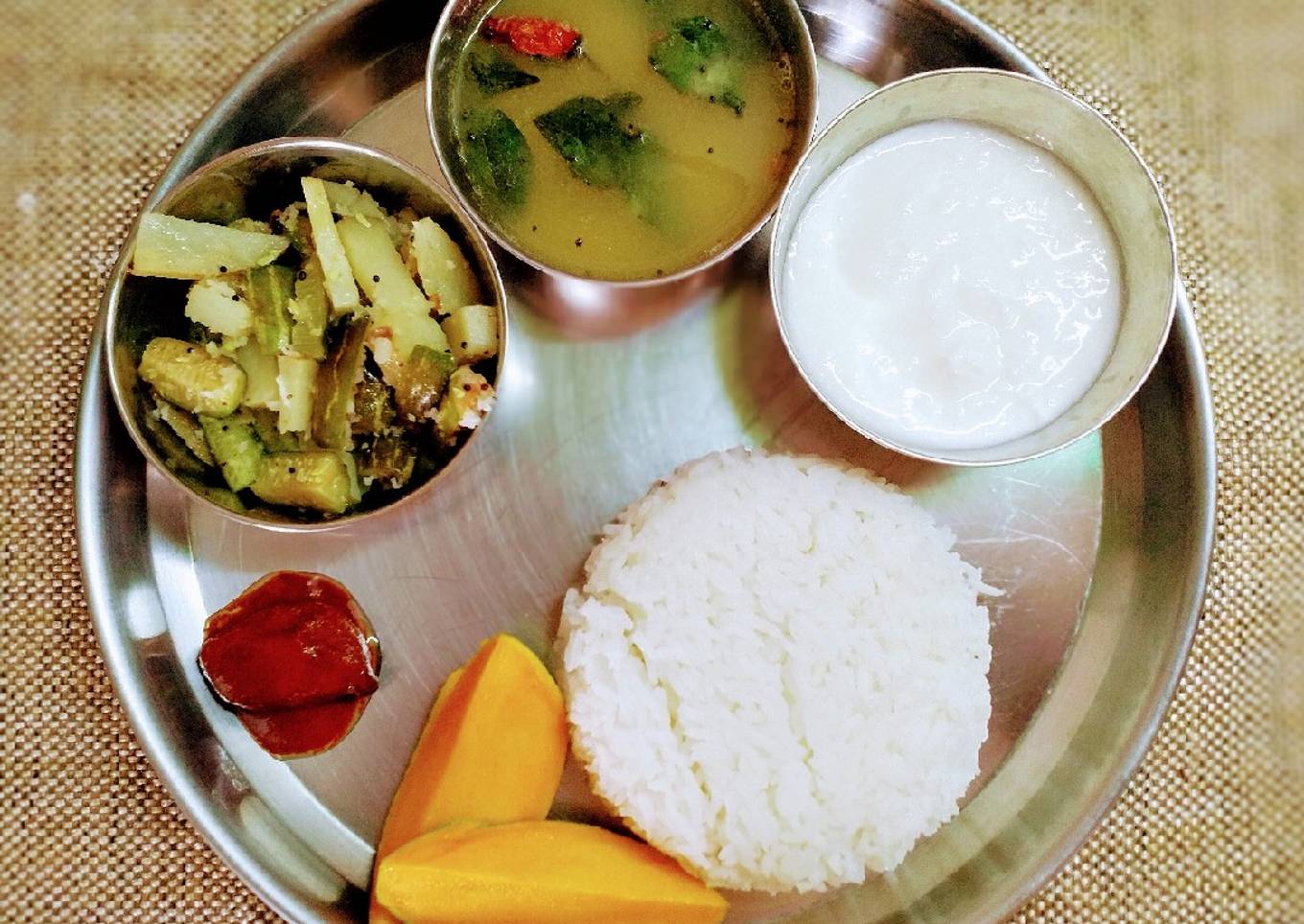 Gsb style simple thali