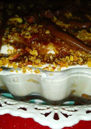 صورة لوصفة تحلية 🥮بالبسكويت والموز بدون فرن