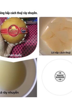 Hình của món Lê hấp cách thuỷ.