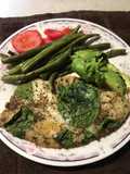 Filete al horno con verduras y especies