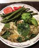 Filete al horno con verduras y especies