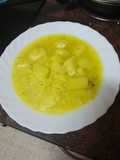 Caldo de papas y arroz