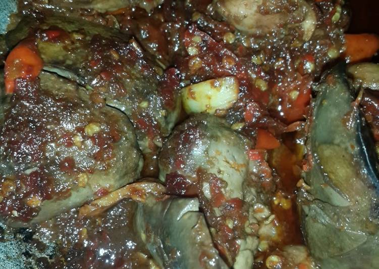 Langkah meracik Ati ampela pedas manis yang Lezat