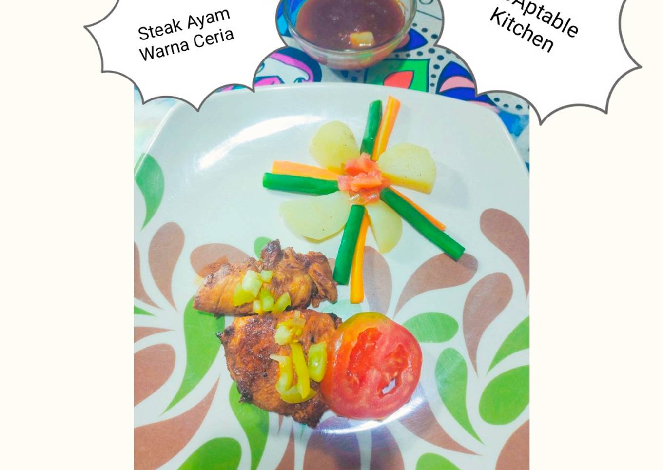 Langkah Mudah untuk Membuat Steak Ayam Warna Ceria🤗🙏🏻💚👍 Anti Gagal