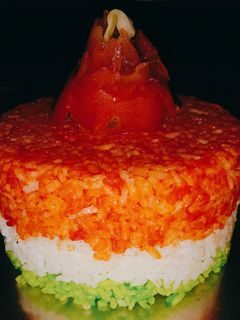 ट्राई कलर मीठे चावल ( tri color meetha chawal रेसिपी मुख्य फोटो