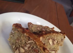 Una foto de Budín de banana, avena, nueces y pasas de uva ✨✨ sin harina ni lácteos 🧺