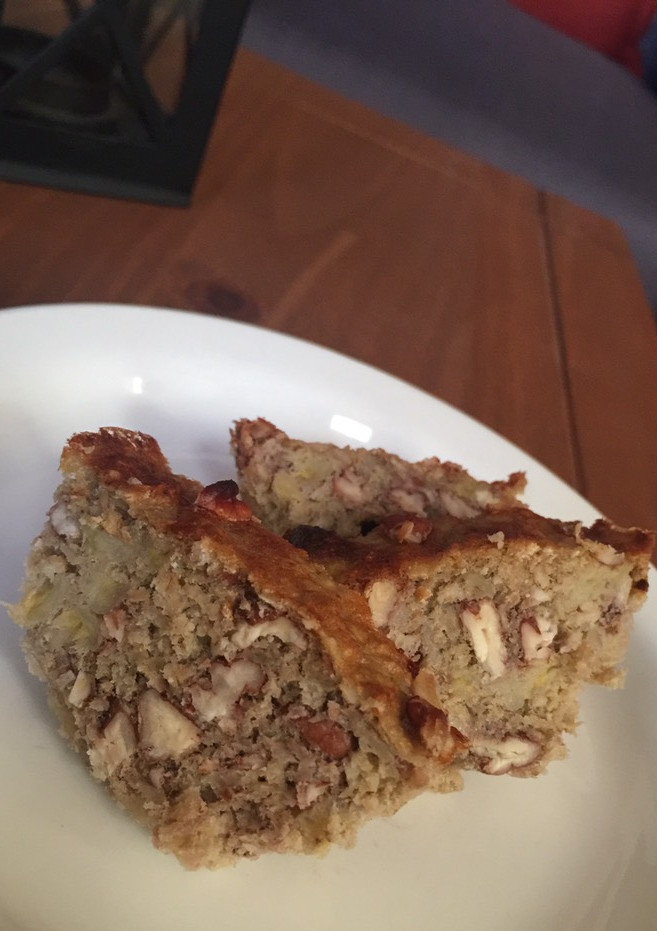 Una foto de Budín de banana, avena, nueces y pasas de uva ✨✨ sin harina ni lácteos 🧺