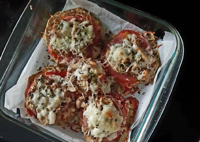 Mini pizzas de berenjena