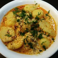 A picture of Rajasthani Bataki/ Dahi Aloo.
