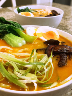 A picture of Coconut curry ramen.