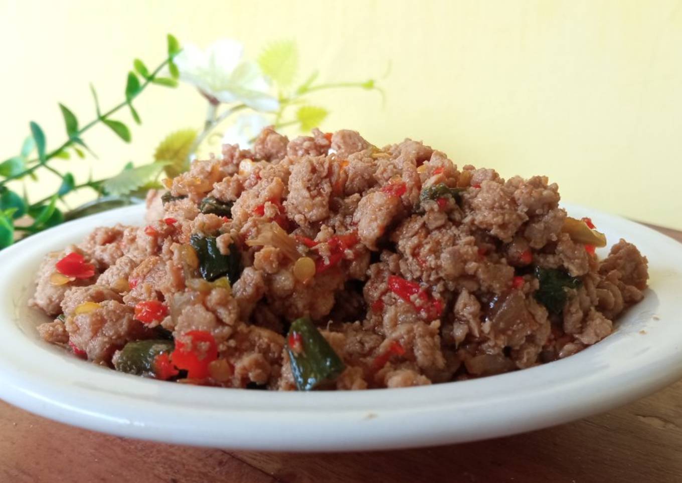 Tumis Ayam Giling Pedas