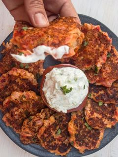 Tomaten-Puffer locker fluffig Rezepthauptbild