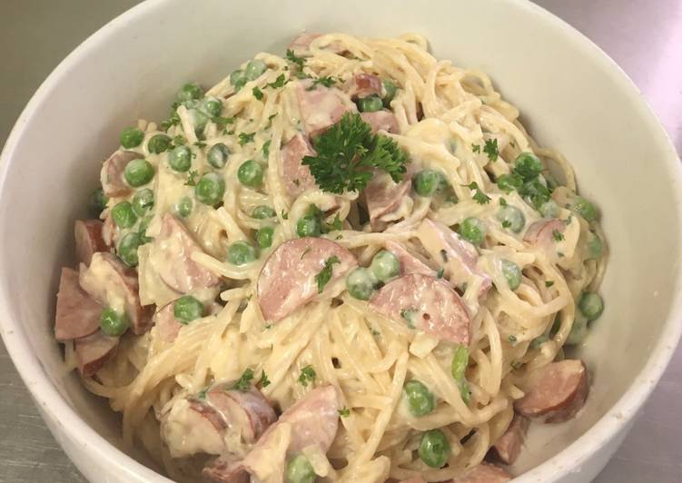 Langkah meracik Spaghetti Carbonara Ala Chef Turnip Lezat