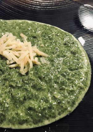 Una foto de Sopa cremosa de espinaca