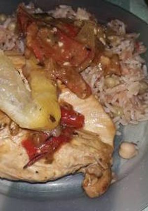 Una foto de Pechugas a la Mostaza con Verduras🥘👏🍗