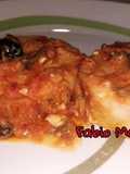 Medaglione di merluzzo con pomodorini, olive nere e capperi