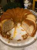 Eggnog pound cake with eggnog glaze