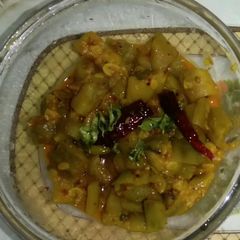 A picture of Ridge Gourd Curry.